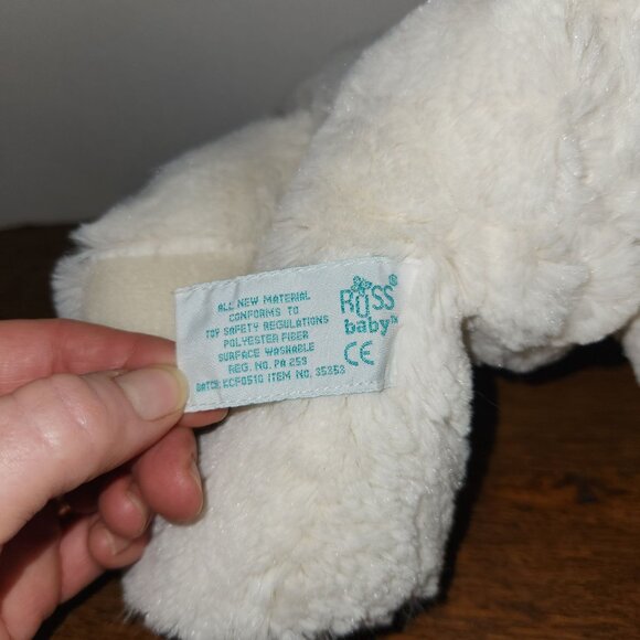 White Teddy Bear Lullaby by Russ Baby Excellent Condition 12" H - Picture 7 of 7